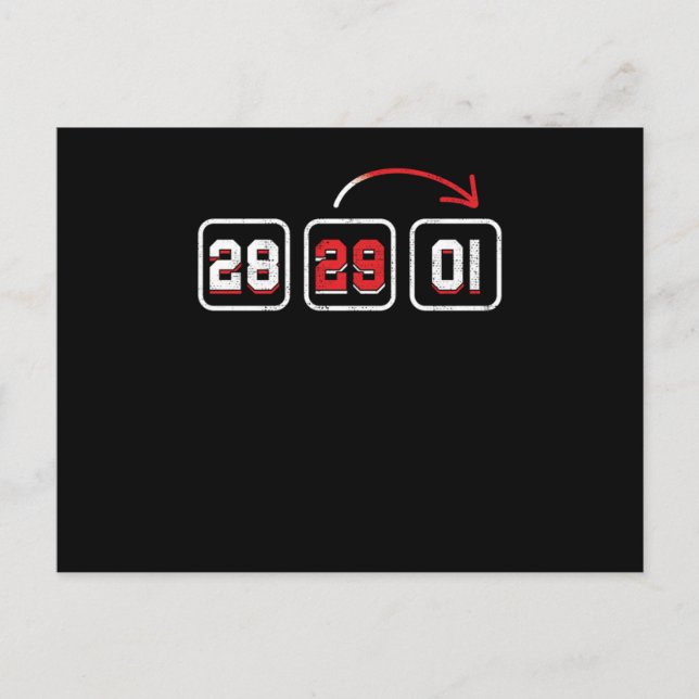 Carte Postale 28 29 01 Compte à rebours 29 février Don (Devant)