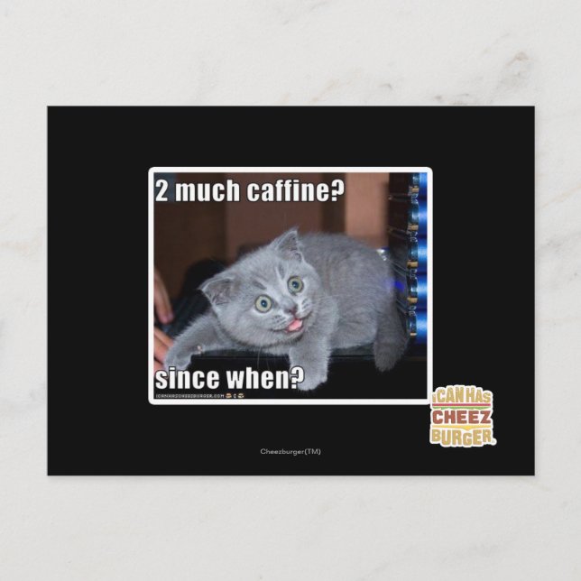 Carte Postale 2 beaucoup de caffine ? (Devant)