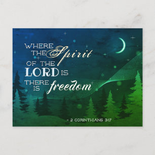 Carte Postale 2 Corinthiens 3:17 Là où l'esprit du Seigneur est