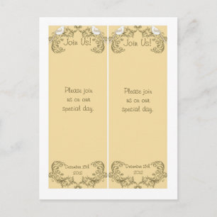 Carte Postale 2 Inséparables Signets Mariages Brown/Tan