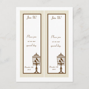 Carte Postale 2 Inséparables Tan/Signets Mariages Brown