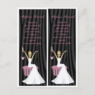 Carte Postale 2 Marques de livre Mariée Zebra Imprimer