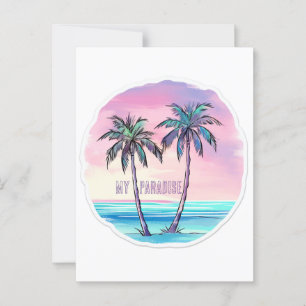 Carte Postale 2 palmiers