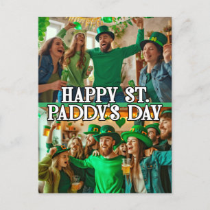 Carte Postale 2-photos St Paddy's Day Shamrock Irish Celtic