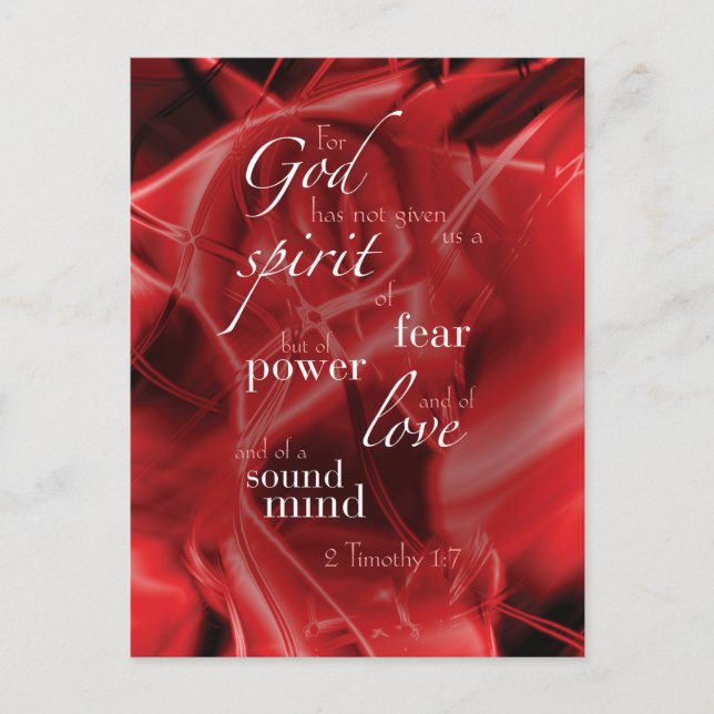 Carte Postale 2 Timothée 1:7 (Devant)