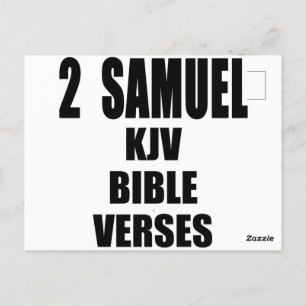 Carte Postale "2 Versets bibliques de Samuel KJV" Texte