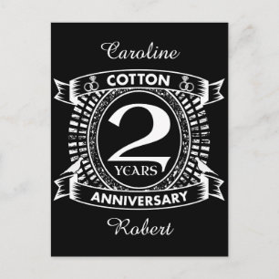 Carte Postale 2e anniversaire mariage crête en détresse