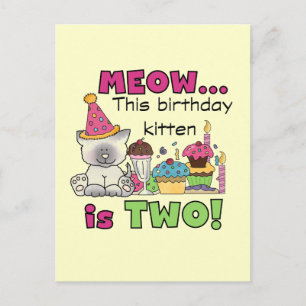Carte Postale 2e t-shirts et cadeaux d'anniversaire Kitten