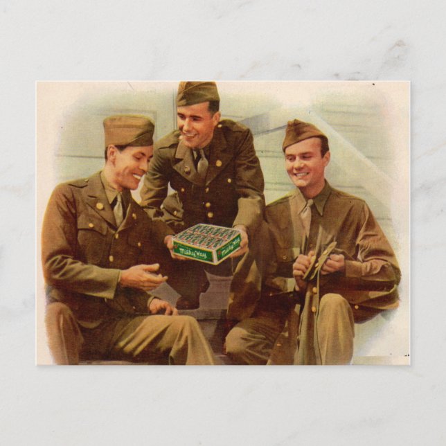 Carte Postale 2ème guerre mondiale et soldats des années 1940 av (Devant)