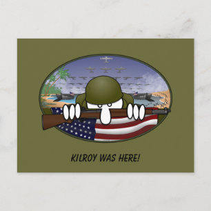 Carte postale 2ème guerre mondiale Kilroy
