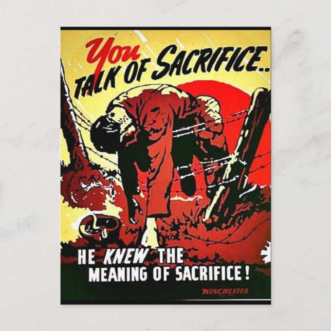Carte Postale 2ème guerre mondiale Sacrifice (Devant)