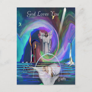 Carte Postale 2GodIsNoFantasybywebbie, Dieu vous aime