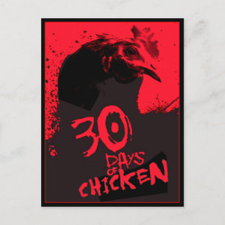 CARTE POSTALE 30 JOURS DE POULET