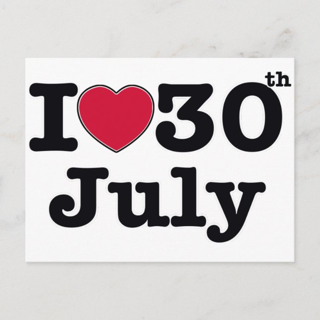 Carte Postale 30 juillet mon jour d'anniversaire (Devant)