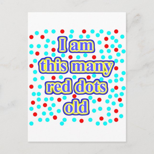 Carte Postale 30 points rouges vieux (Devant)