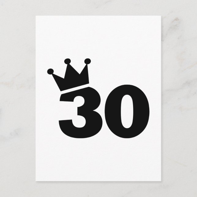 Carte Postale 30e anniversaire de la Couronne (Devant)