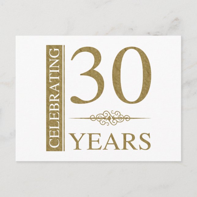 Carte Postale 30e anniversaire du Mariage (Devant)