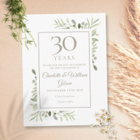 30e anniversaire du Mariage Sauvez la date de la v