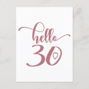 Carte Postale 30e anniversaire Femmes Bonjour 30 mignonnes 30 an