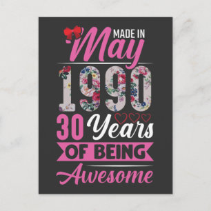 Carte Postale 30e anniversaire mai 1990 30 ans femme mère