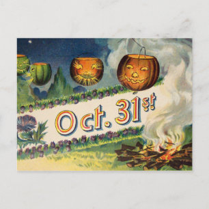 Carte Postale 31 octobre (Carte de Halloween vintage)