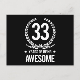 Carte Postale 33e anniversaire (33 ans d'être génial)