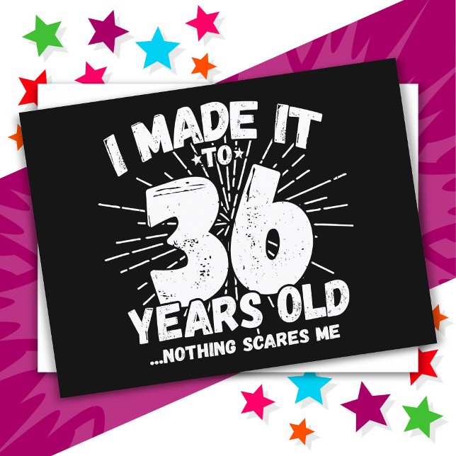 Carte Postale 36 ans sarcasm drôle 36e anniversaire (Créateur téléchargé)