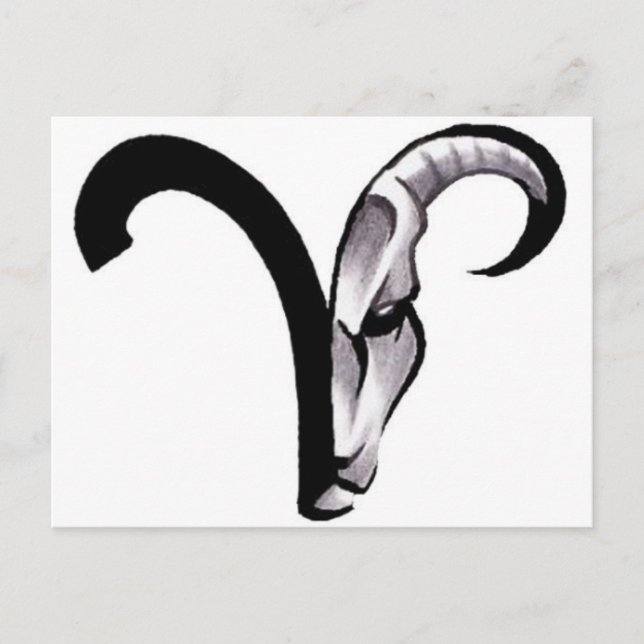Carte Postale 398ed2e311876f65315abc50c5e40934—aries-ram-tatouag (Devant)
