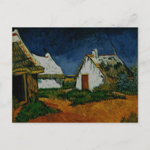 Carte Postale 3 Cottages blancs Saintes-Maries, Vincent Van Gogh