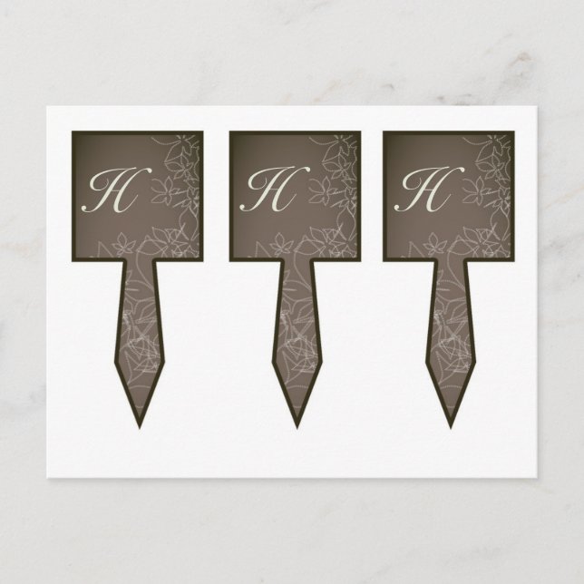 Carte Postale 3 Coupe Cake Pictures Automne Floral Automne Gris  (Devant)