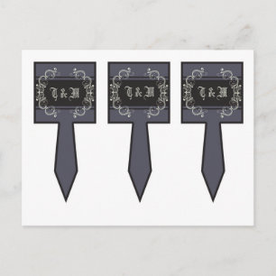 Carte Postale 3 Coupe Cake Pictures Black Cravate Affair Filigre