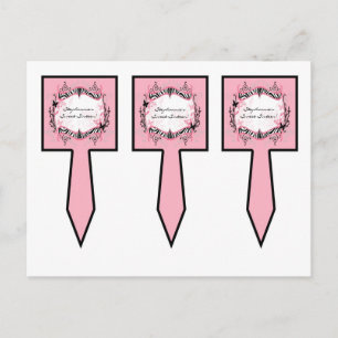 Carte Postale 3 Coupe Cake Pictures Girly Butterfly Zebra Print 