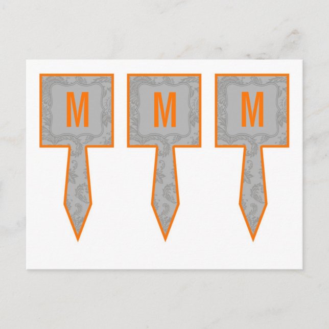 Carte Postale 3 Coupe Cake Pictures Gris Moderne Dentelle Damas  (Devant)