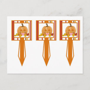 Carte Postale 3 Coupe Cuisson de gâteau Automne Citrouille Baby