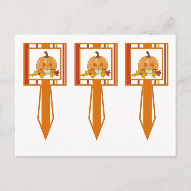 Carte Postale 3 Coupe Cuisson de gâteau Automne Citrouille Baby (Devant)