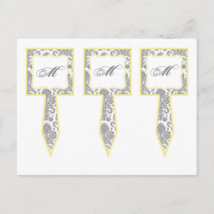 Carte Postale 3 Coupe Cuisson Gray Jaune Gre Damas Lace Imprimer
