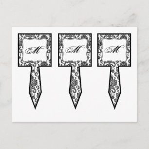 Carte Postale 3 Coupe Gâteau Pictures Black Blanc Damas Lace Imp