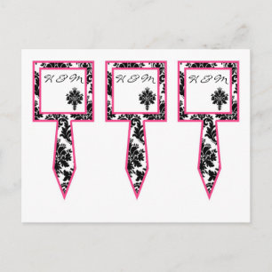 Carte Postale 3 Coupe Gâteau Pictures Black Hot Rose Damask Lace