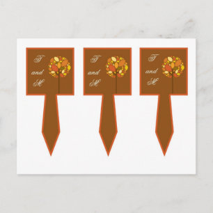 Carte Postale 3 Coupe Pique-Cake Arbre d'automne moderne Foliage