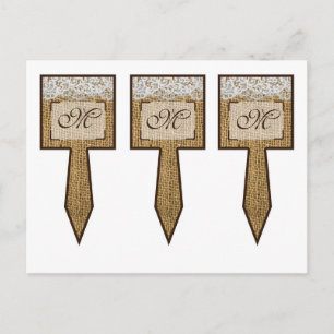 Carte Postale 3 Cup Cake Picks Chaussures de cheval sur Burlap L
