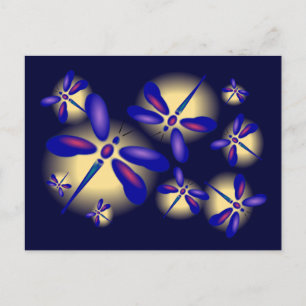 Carte postale 3-D Dragonfly Art