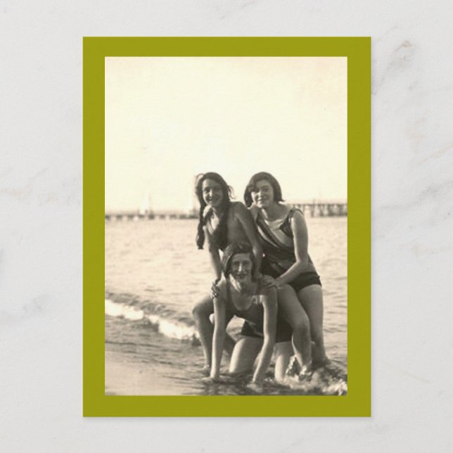Carte Postale 3 Filles sur la Plage (Devant)