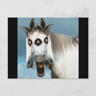 Carte Postale 3-Headed Horse
