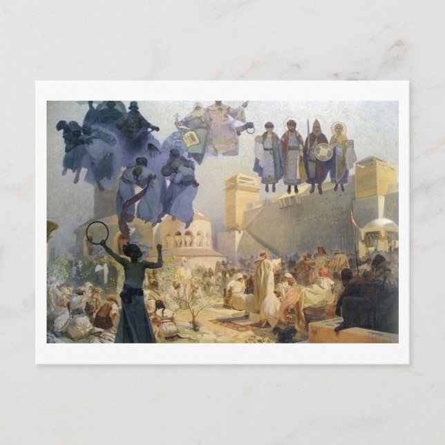 Carte Postale #3 L'introduction de la liturgie slave, Mucha (Devant)