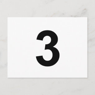Carte Postale 3 - numéro trois