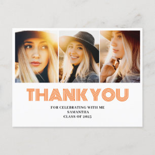 Carte Postale 3 Photo Collage Merci de graduation