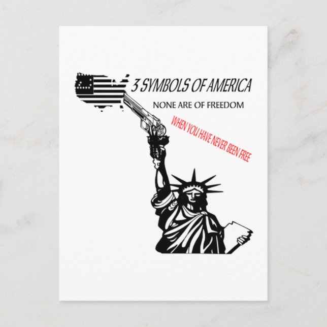 Carte Postale 3 symboles blancs (Devant)