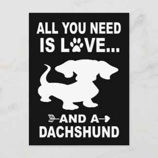 Carte Postale 3 Tout Ce Dont Vous Avez Besoin Est L'Amour Et Un 