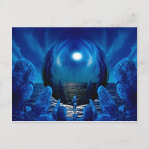 Carte Postale 3d art blue wonder