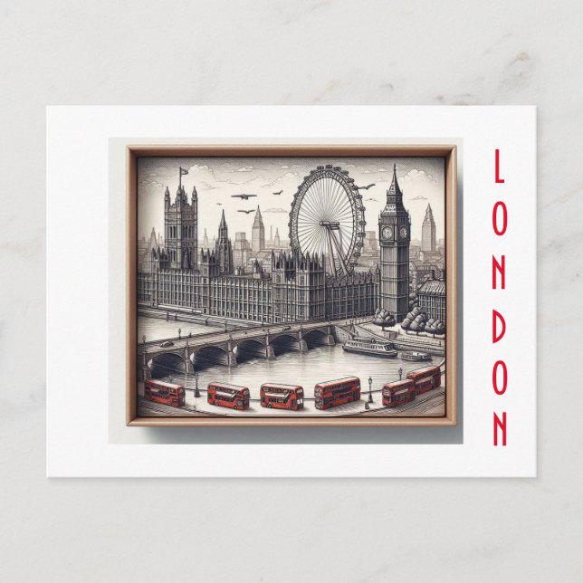 Carte postale 3D souvenirs de londres (Devant)